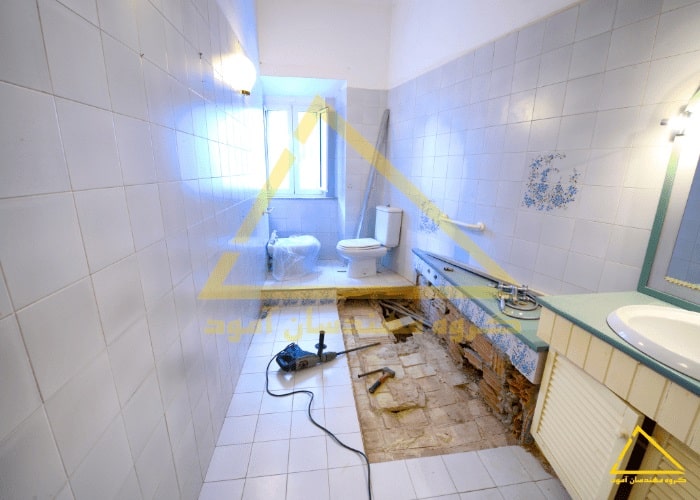 بازسازی سرویس بهداشتی گروه مهندسان آمود